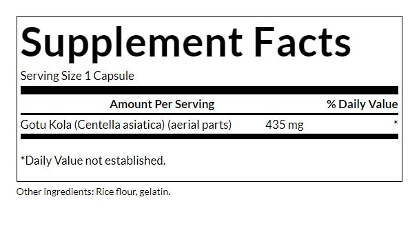 Swanson - Gotu Kola, 60 kapslar - Bild 3