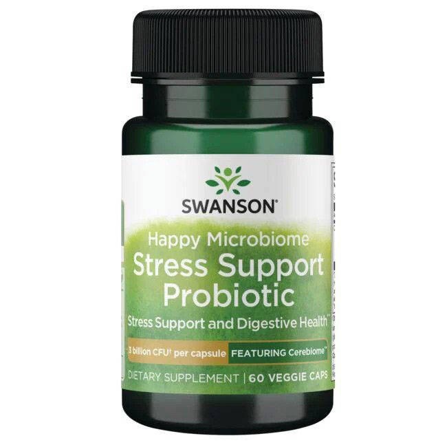 Swanson - Happy Microbiome Stress Support Probiotika, 60 kapslar | Vitaminer och MineralerHälsa och välbefinnandeHälsokostProbiotika | Apoteka