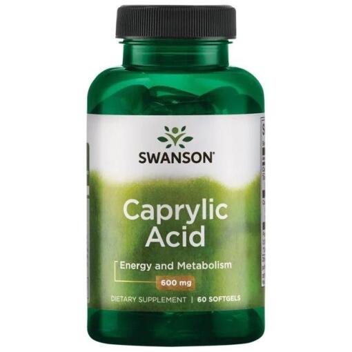 SWANSON Kwas kaprylowy 600mg 60 kaps