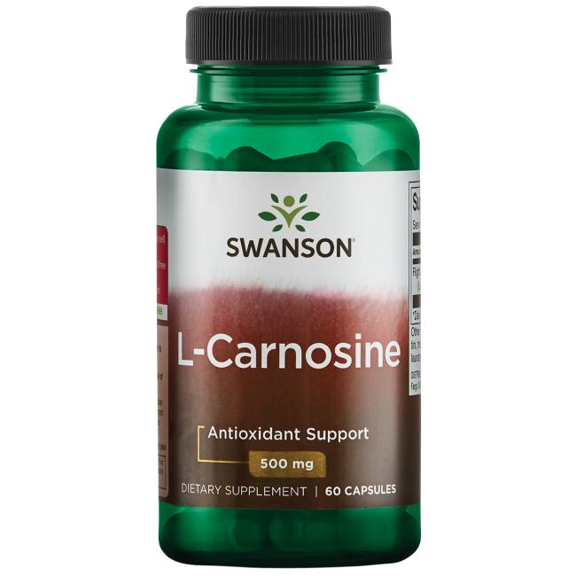 Swanson - L-karnosin, 500 mg, 60 kapslar | Hälsa och välbefinnandeIndividuella aminosyrorHälsokostNordisk vitalitet | Apoteka