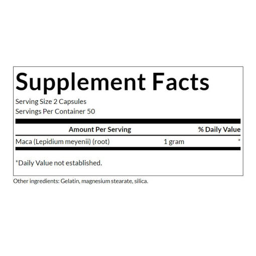 Swanson - Full Spectrum Maca, 500 mg, 100 kapslar - Bild 2