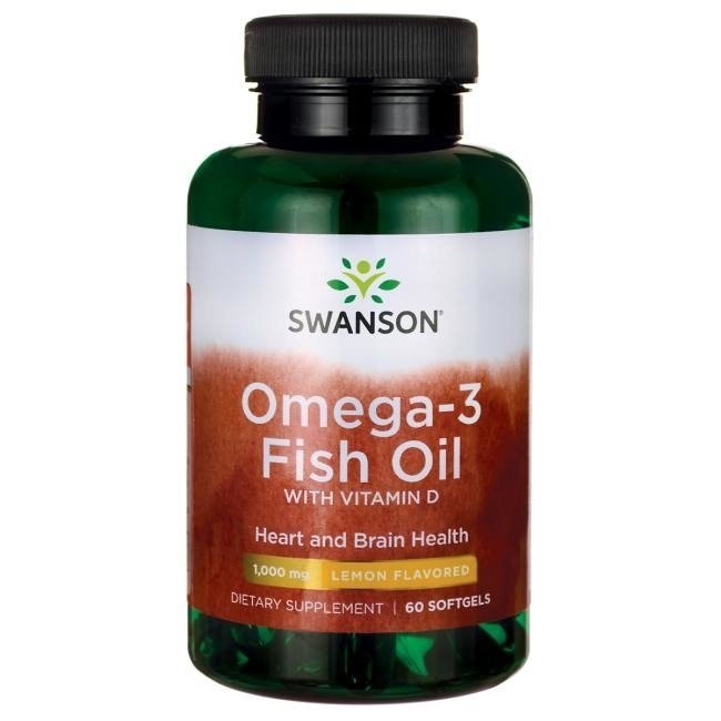 Swanson - Omega-3 med Vitamin D-3, 60 kapslar | Vitaminer och MineralerD-vitaminOmegas - EFA - CLA - oljorOmega och fiskoljaHälsokostOmega & Näringsoljor | Apoteka