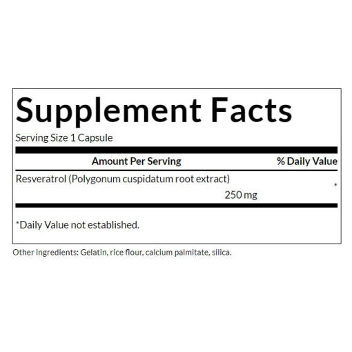 Swanson - Resveratrol, Högre Styrka 250 mg, 30 Kapslar - Bild 3
