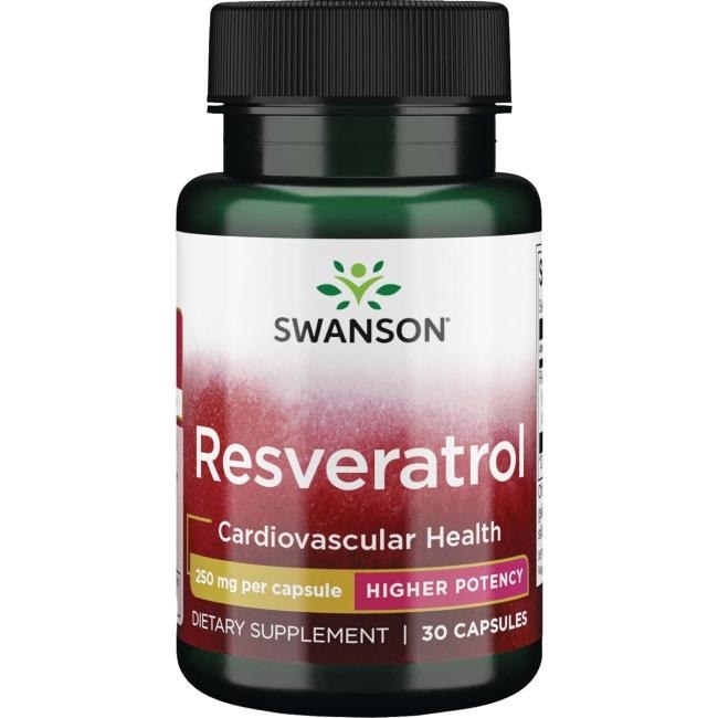 Swanson - Resveratrol, Högre Styrka 250 mg, 30 Kapslar | Vitaminer och MineralerHälsa och välbefinnandeAntioxidanterHälsokostResveratrol | Apoteka