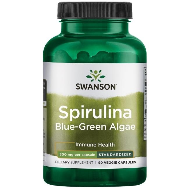 Swanson - Spirulina Standardiserad, 90 kapslar | Vitaminer och MineralerHälsa och välbefinnandeHälsokostSpirulina | Apoteka