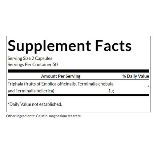 Swanson - Triphala med Amla, Behada & Harada, 500 mg (100 kapslar) - Bild 3