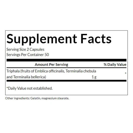 Swanson - Triphala med Amla, Behada & Harada, 500 mg (100 kapslar) - Bild 3