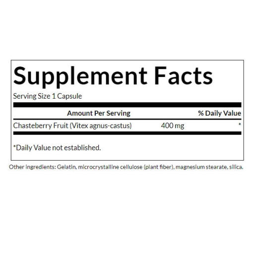 Swanson - Full Spectrum Chasteberry Fruit, 400 mg, 120 kapslar - Bild 3