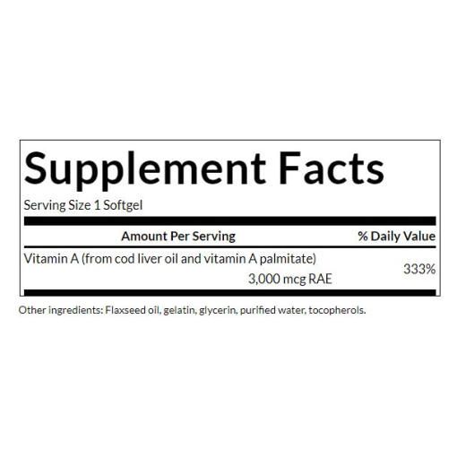 Swanson - Vitamin A, 250 mjukkapslar - Bild 3
