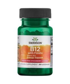 SWANSON Witamina B-12 + kw.foliowy 60 tabs.