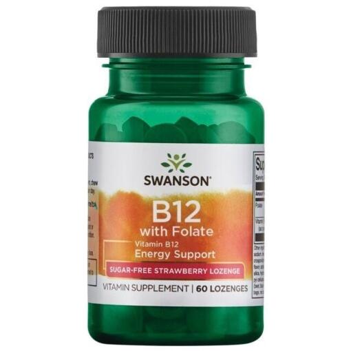 SWANSON Witamina B-12 + kw.foliowy 60 tabs.