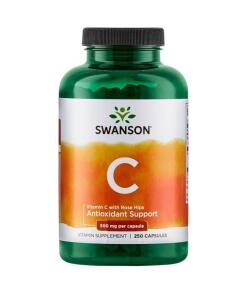 SWANSON Witamina C500 + dzika ró¿a 250 kaps