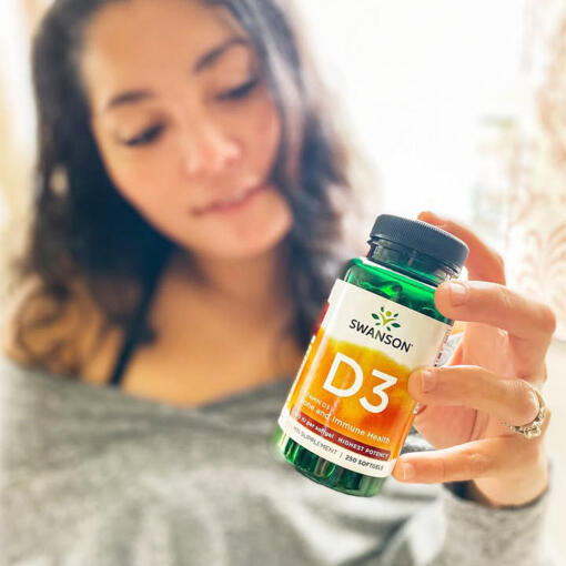 Swanson - Vitamin D3 Högre Styrka, 2000 IU, 250 kapslar - Bild 5