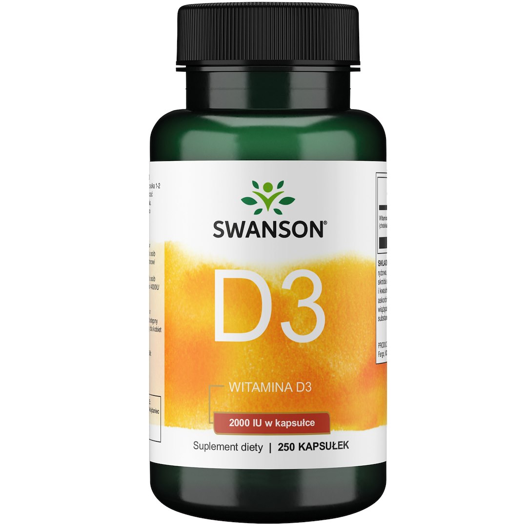 Swanson - Vitamin D3 Högre Styrka, 2000 IU, 250 kapslar | Vitaminer och MineralerHälsa och välbefinnandeVissa vitaminerD-vitaminHälsokost | Apoteka