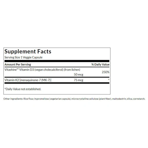 Swanson - Vitaminer D3 & K2, 60 kapslar - Bild 2