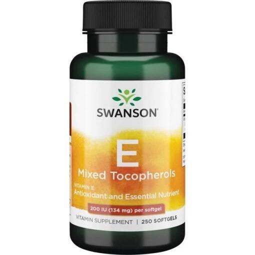 SWANSON Witamina E mieszanka 200IU 250 sgels