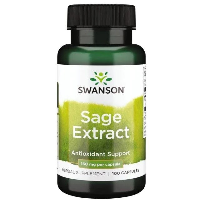 Swanson - Salviaextrakt, 160 mg - 100 kapslar | Vitaminer och MineralerHälsa och välbefinnandeAntioxidanterÖrttillskottHälsokostÖrter och växtbaserade preparat | Apoteka