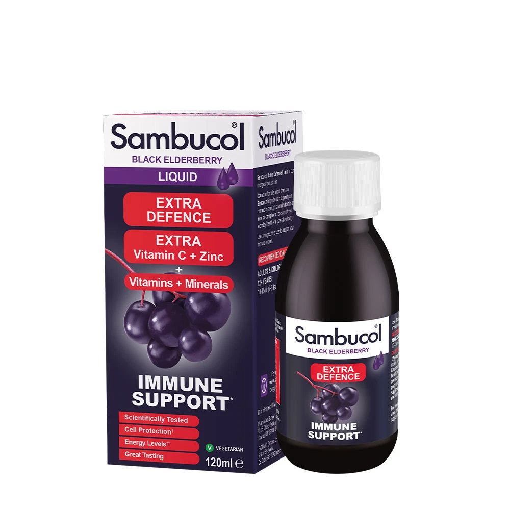 Sambucol - Extra Defence Flytande, 120 ml | ImmunförsvaretHälsokost | Apoteka