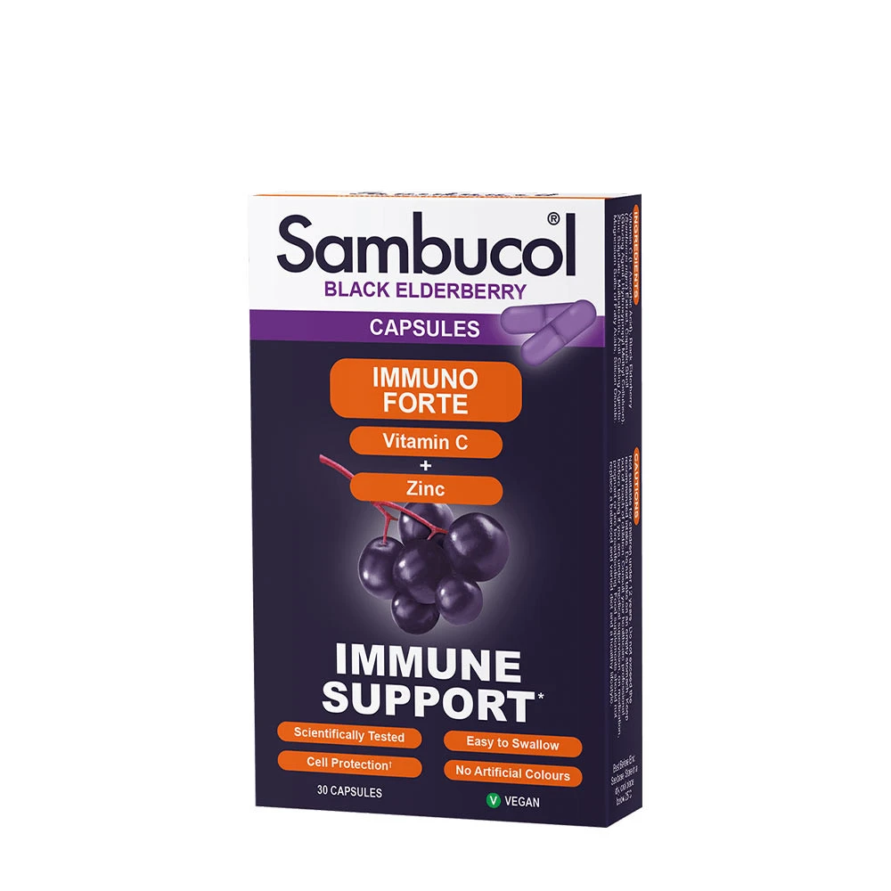 Sambucol - Immuno Forte Kapslar, 30 kapslar | ImmunförsvaretHälsokost | Apoteka
