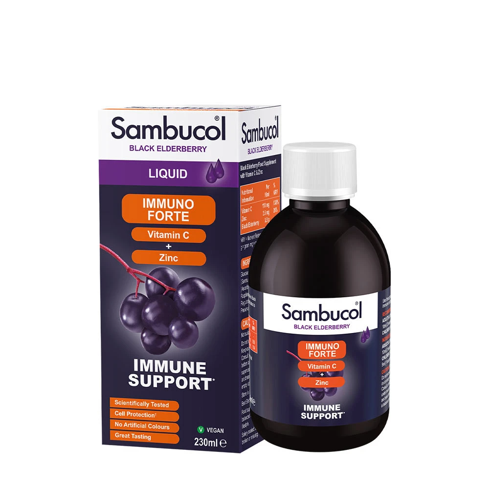 Sambucol - Immuno Forte, 230 ml, Svart Fläder | ImmunförsvaretHälsokost | Apoteka