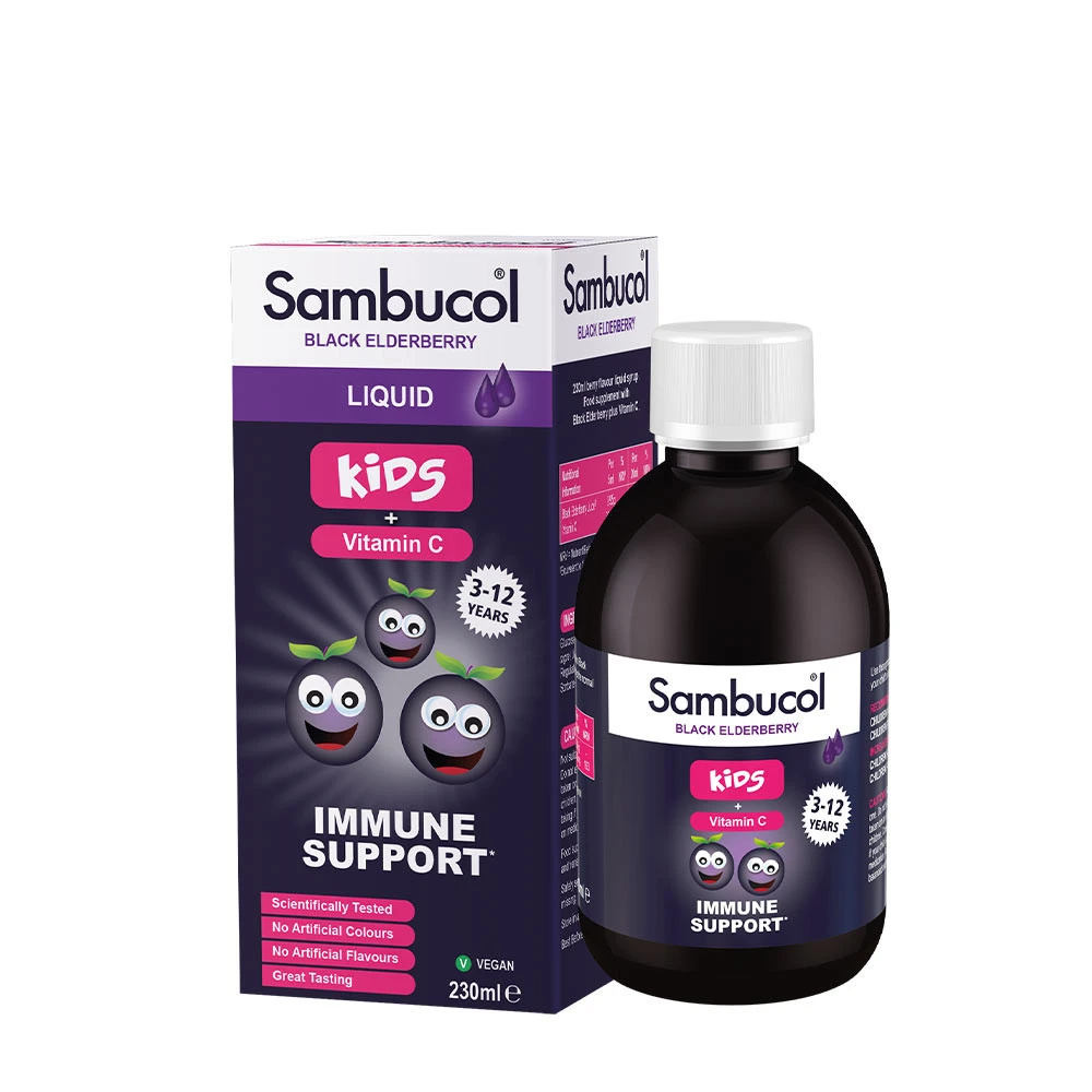 Sambucol - Sambucol Kids, 230 ml, Svart Fläder | Hälsa och välbefinnandeHälsokostBarns hälsaÖrter och växtbaserade preparat | Apoteka