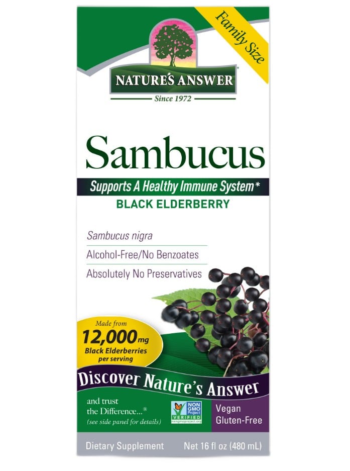 Natures Answer - Sambucus, 480 ml | Nya produkterImmunförsvaretÖrter och växtbaserade preparat | Apoteka