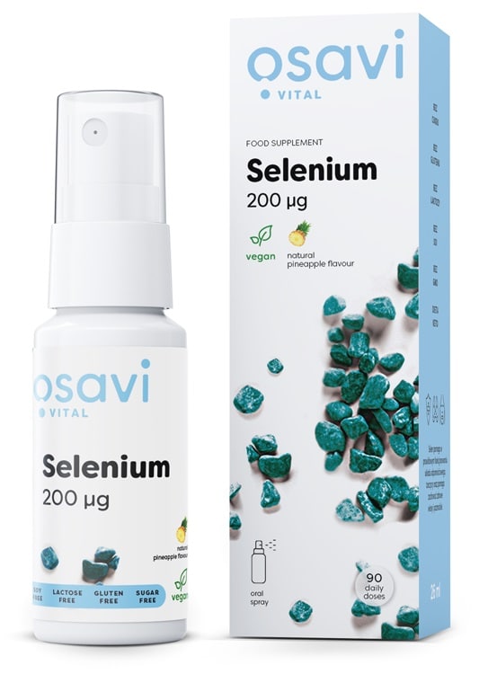 Osavi - Selen Oralspray, Ananas, 200 mcg - 26 ml | Vitaminer och MineralerVeganska produkterKosttillskott för kvinnorHälsokostSelen | Apoteka