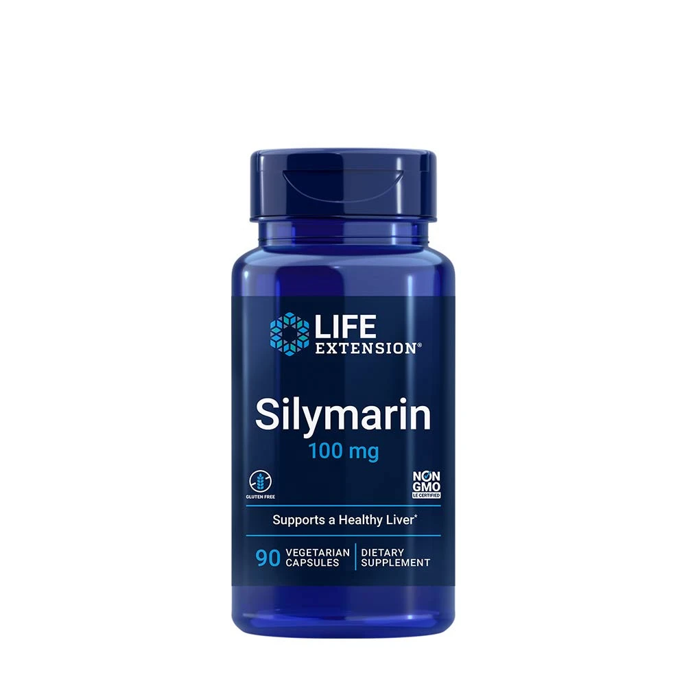Life Extension - Silymarin, 100 mg, 90 vegetabiliska kapslar | Hälsa och välbefinnandeHälsokostMatsmältningshälsaMjölktistelMariatistel | Apoteka