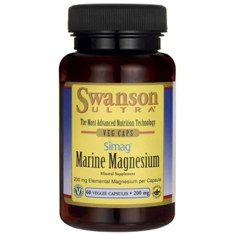 Swanson - Simag Marine Magnesium, 200 mg, 60 kapslar | Vitaminer och MineralerVissa mineralerHälsokostMagnesium | Apoteka