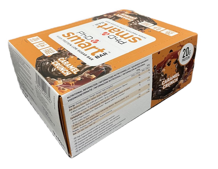 PhD - Smart Bar, Karamellknäck, 12 x 64g | HälsokostProteinerProteinbarsFitness och träning | Apoteka