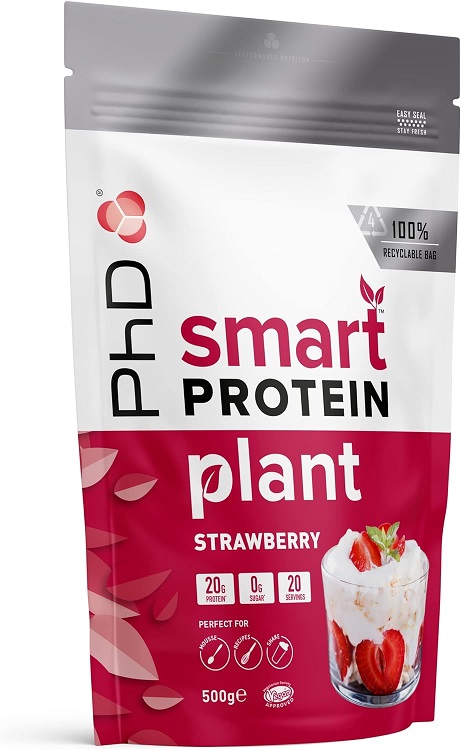 PhD - Smart Protein Plant, Jordgubb, 500g | Veganska produkterHälsokostVäxtproteinerVassleprotein | Apoteka