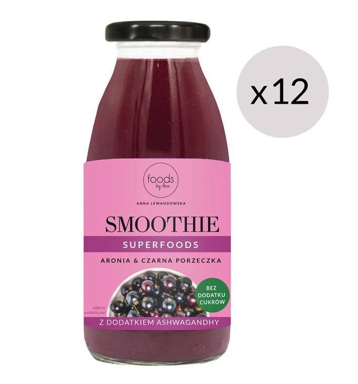 Levann - Smoothie, Aronia &amp; Svarta Vinbär, 12 x 250 ml | Veganska produkterHälsokost | Apoteka