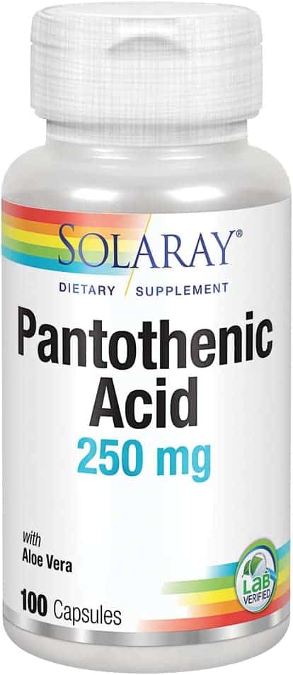 Solaray - Pantotensyra, 250 mg, 100 kapslar | Vitaminer och MineralerMultivitaminerB-vitaminHälsokost | Apoteka