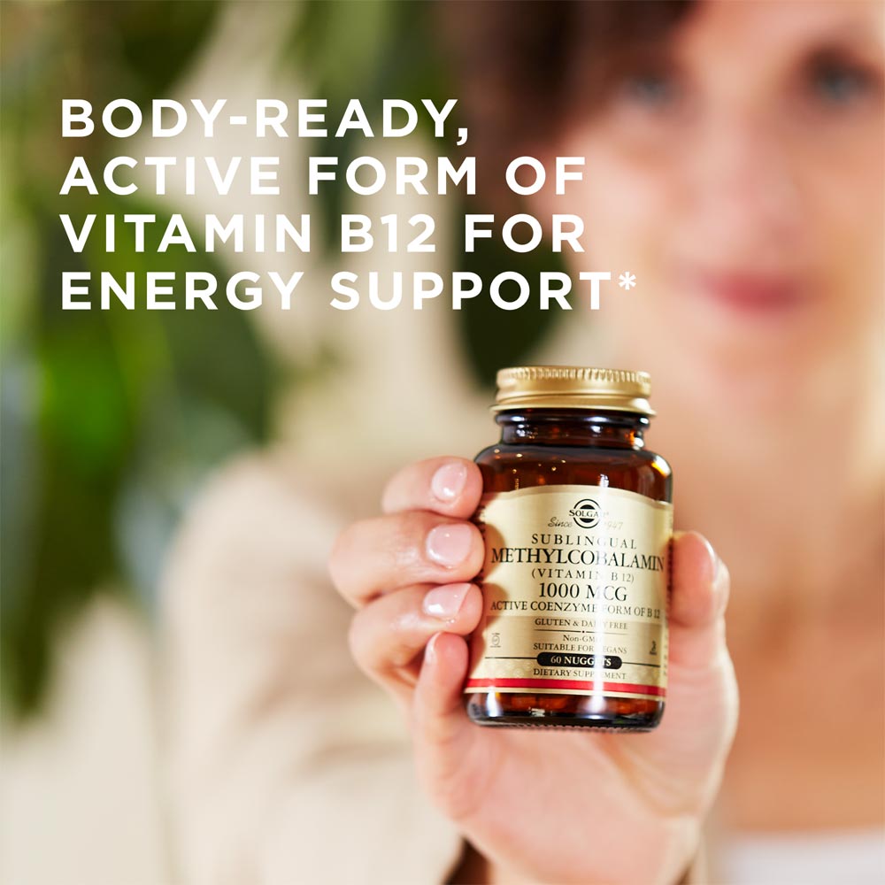 Solgar - Sublingual Metylkobalamin (Vitamin B12), 1000 mcg, 60 tabletter - Bild 3