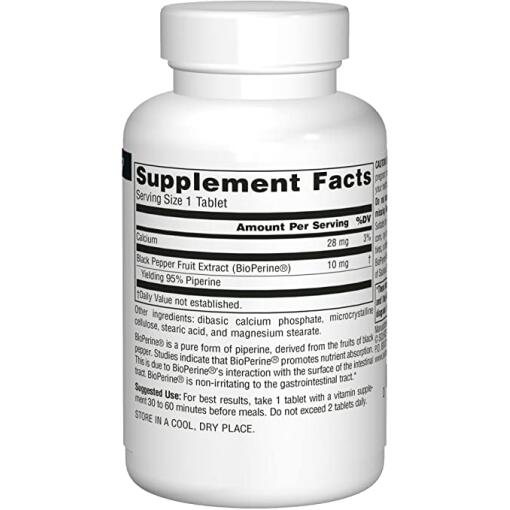 Source Naturals - BioPerine, 10 mg, 120 veg. tabletter - Bild 3