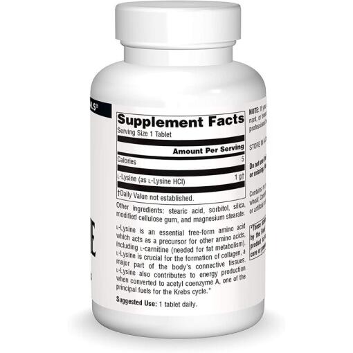 Source Naturals - L-Lysin, 1000 mg, 100 tabletter - Bild 4