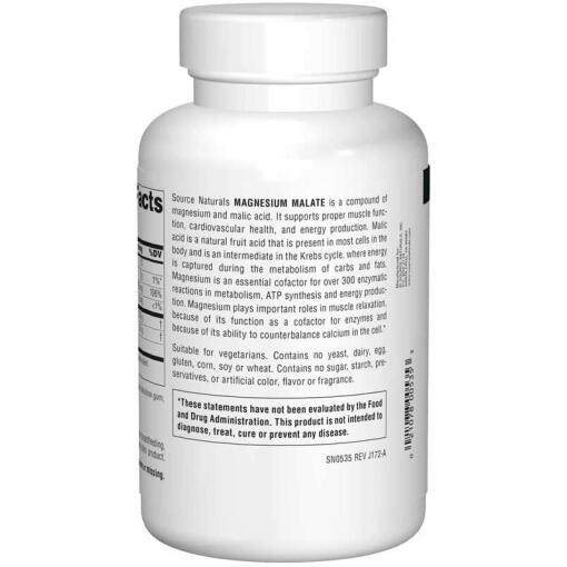 Source Naturals - Magnesium Malate, 1250 mg, 360 tabletter - Bild 4