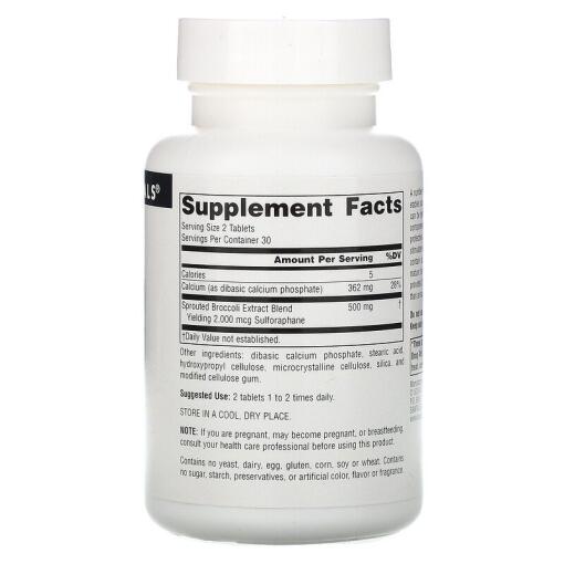 Source Naturals - Broccoligroddsextrakt, 250 mg, 60 tabletter - Bild 3
