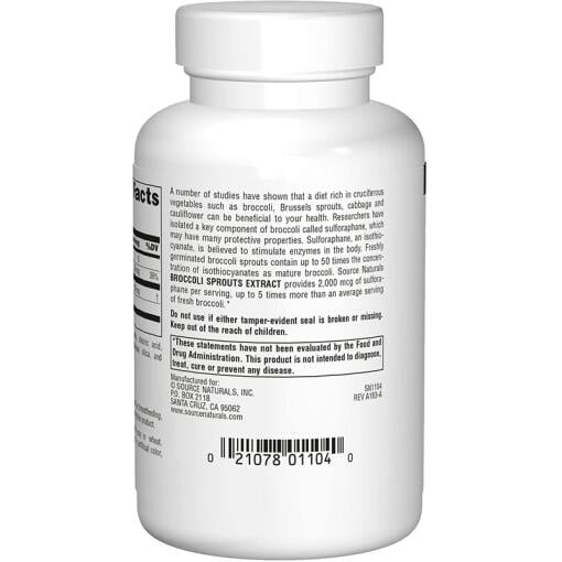 Source Naturals - Broccoligroddsextrakt, 250 mg, 60 tabletter - Bild 4