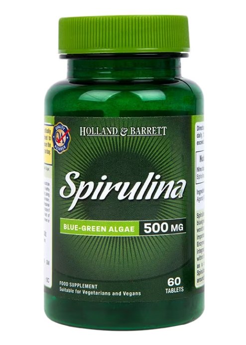Holland &amp; Barrett - Spirulina, 500 mg, 60 tabletter | Vitaminer och MineralerVeganska produkterHälsa och välbefinnandeHälsokostSpirulina | Apoteka