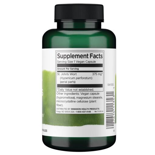 Swanson - Johannesört, 375 mg - 120 kapslar - Bild 3