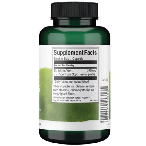 Swanson - Johannesört, 375 mg, 60 kapslar - Bild 3