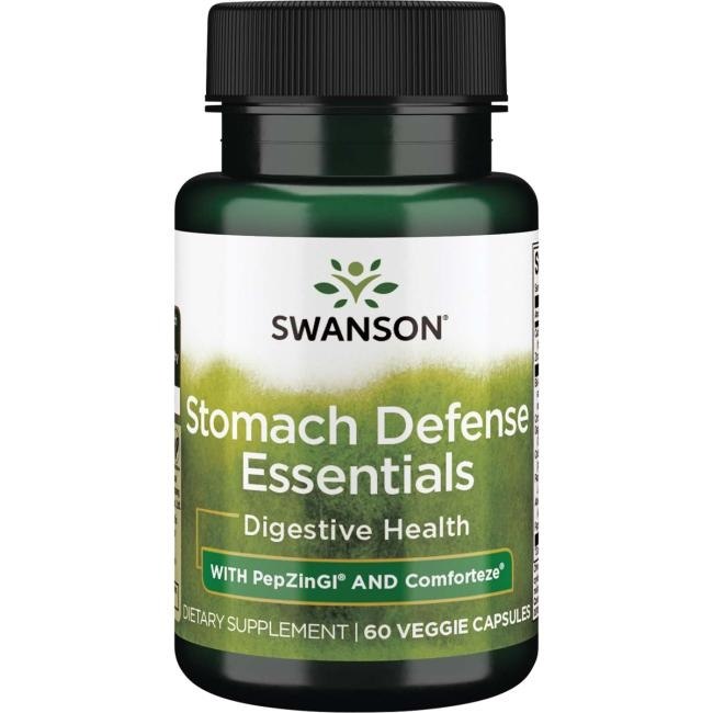 Swanson - Stomach Defense Essentials med PepZinGI och Comforteze, 60 kapslar | Vitaminer och MineralerHälsa och välbefinnandeHälsokostMatsmältningshälsa | Apoteka