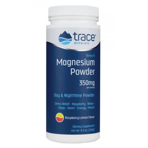 Trace Minerals - Stress-X Magnesium Pulver, Hallon-Citron - 240g | Vitaminer och MineralerVissa mineralerHälsa och välbefinnandeHälsokostMagnesium | Apoteka