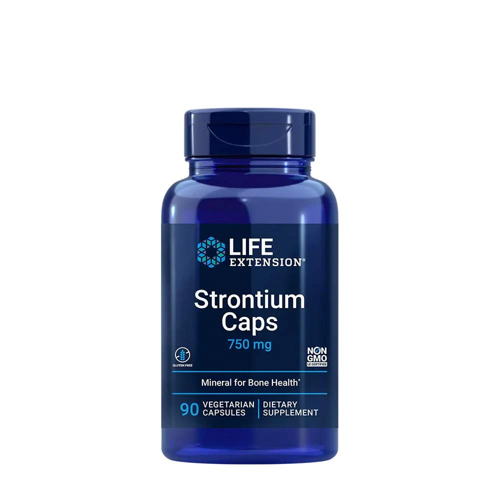 Life Extension - Strontiumkapslar, 750 mg - 90 vegetabiliska kapslar | Hälsa och välbefinnandeHälsokostFriska ben | Apoteka