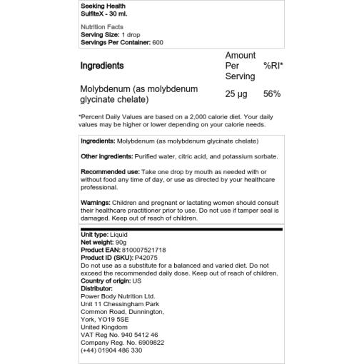 Seeking Health - SulfiteX, 30 ml - Bild 2