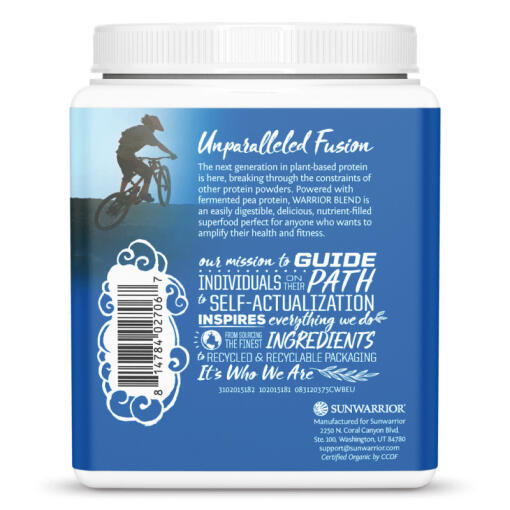 Sunwarrior - Ekologisk Proteinpulver Choklad, 375g - Bild 2