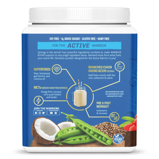 Sunwarrior - Ekologisk Proteinpulver Choklad, 375g - Bild 3