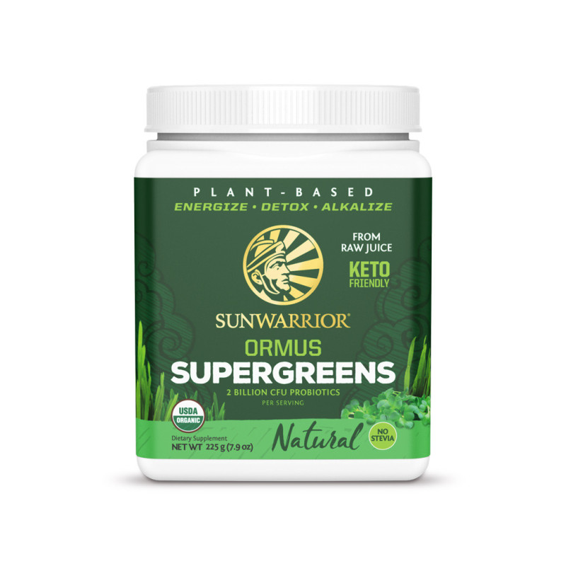 Sunwarrior - Ormus SuperGreens Organic Natural, Pulver 225 g | Nya produkterHälsa och välbefinnandeMatsmältningshälsaProbiotikaÖrter och växtbaserade preparat | Apoteka