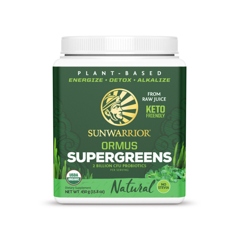 Sunwarrior - Ormus SuperGreens Organic Natural, Pulver 450 g | Nya produkterHälsa och välbefinnandeMatsmältningshälsaProbiotikaÖrter och växtbaserade preparat | Apoteka